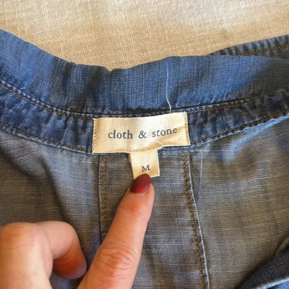 Anthropologie Chambray Denim Shirt Dress - Picture 9 of 11